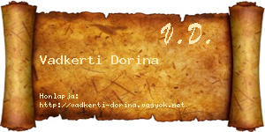Vadkerti Dorina névjegykártya